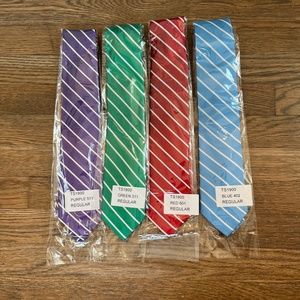 Paul Fredrick Ties (Set of 4 - Purple, Green, Red, Blue)
